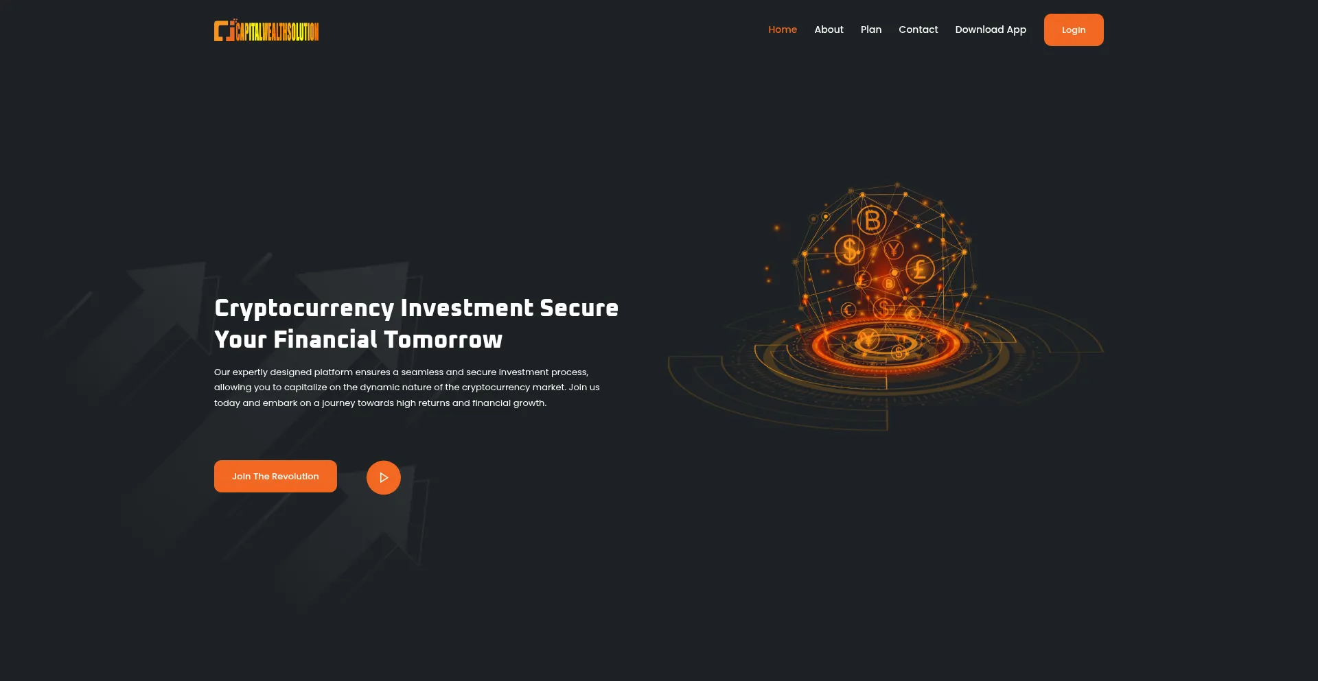 Website screenshot of Capitalwealthsolutionkoin.com