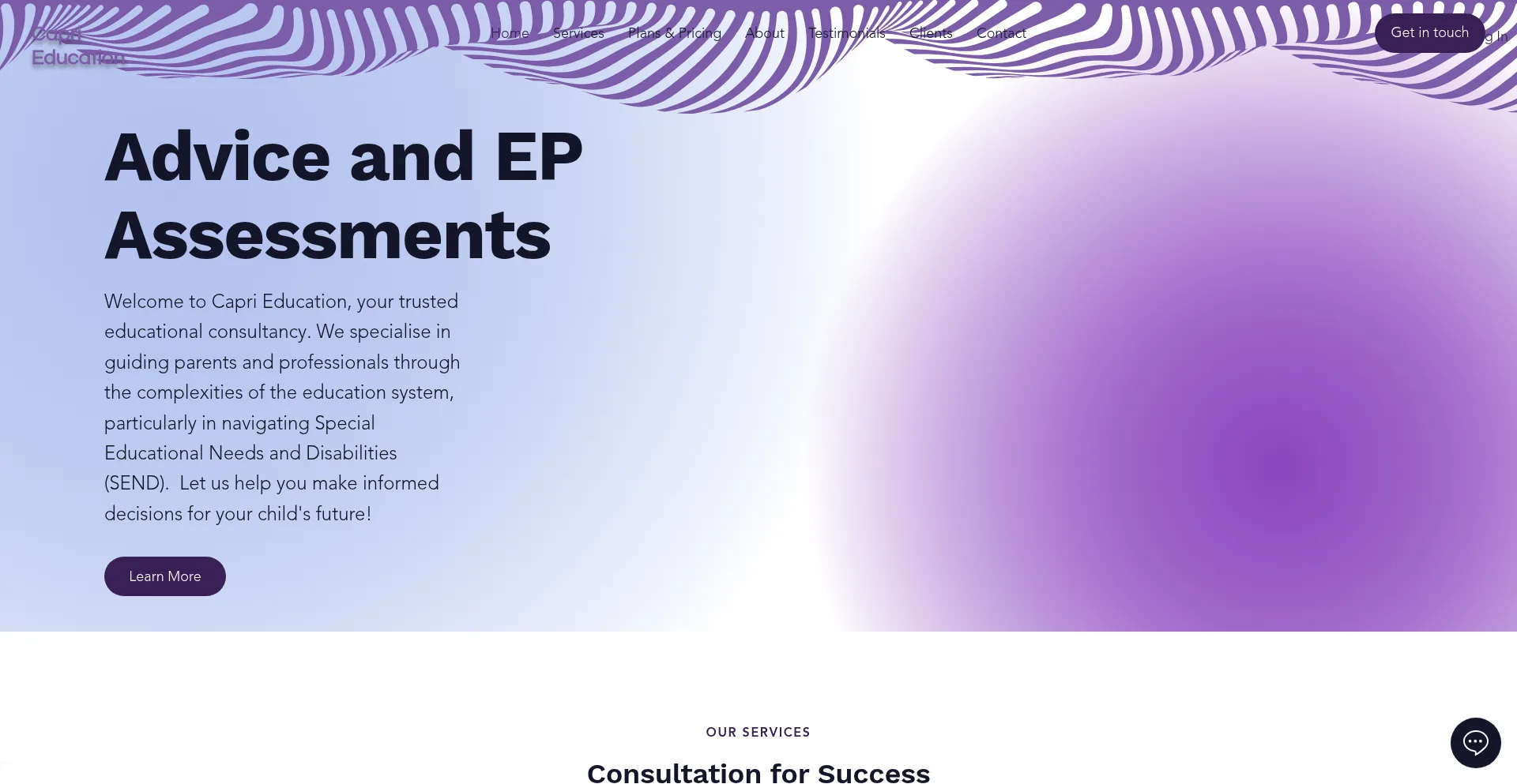 Website screenshot of Capri-edu.com