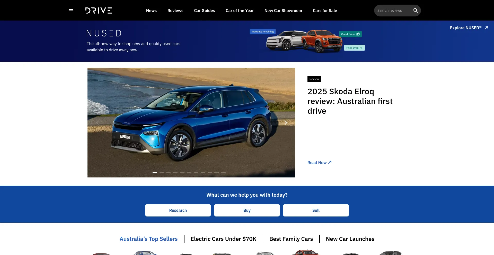 Website screenshot of Caradvice.com.au