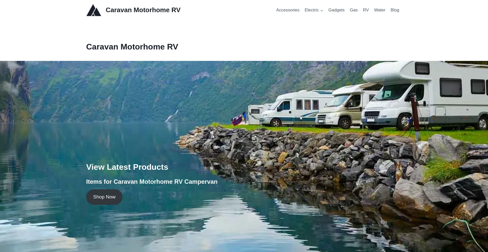 Website screenshot of Caravan-motorhome-rv.uk