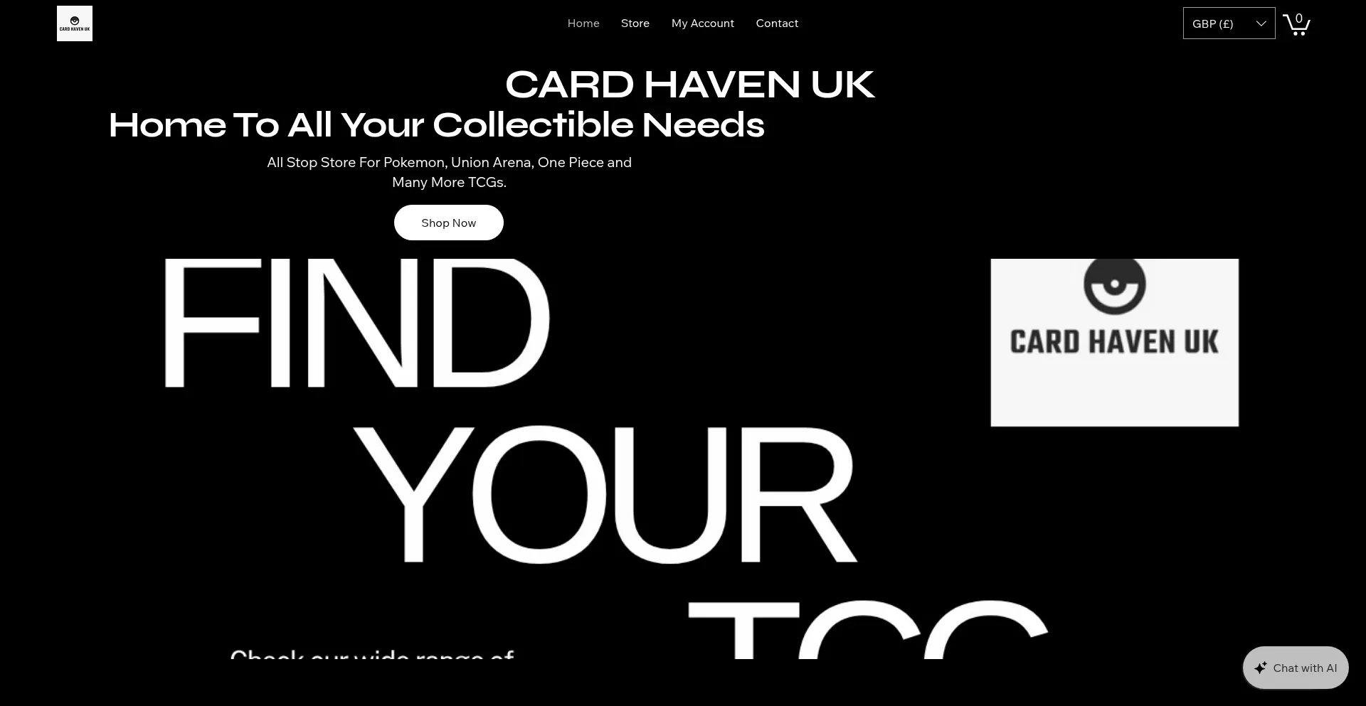 Website screenshot of Cardhavenuk.com