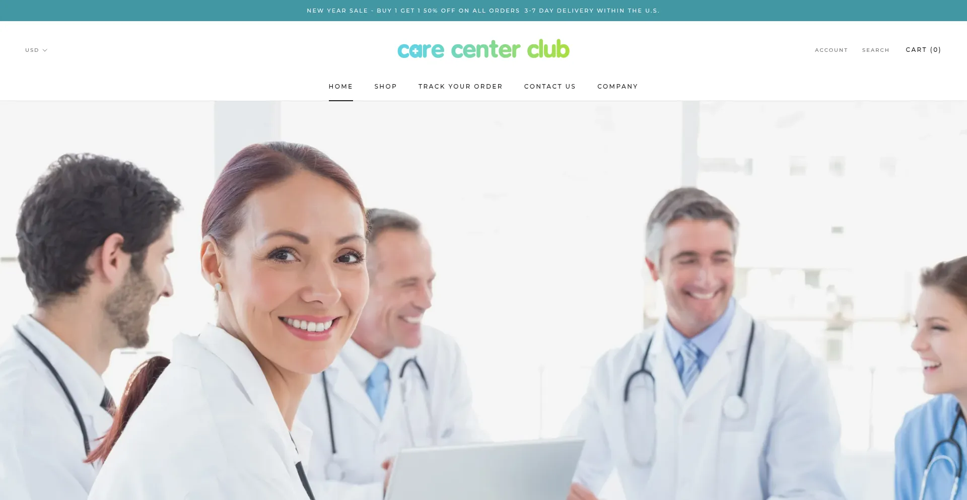 Website screenshot of Carecenterclub.com