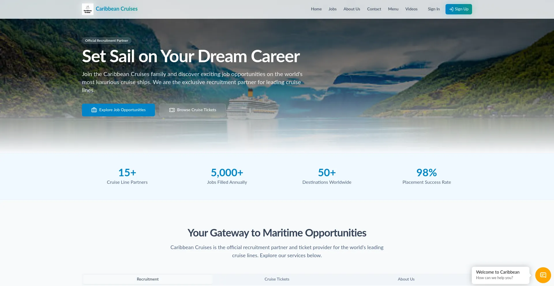 Website screenshot of Caribbeancruises.site