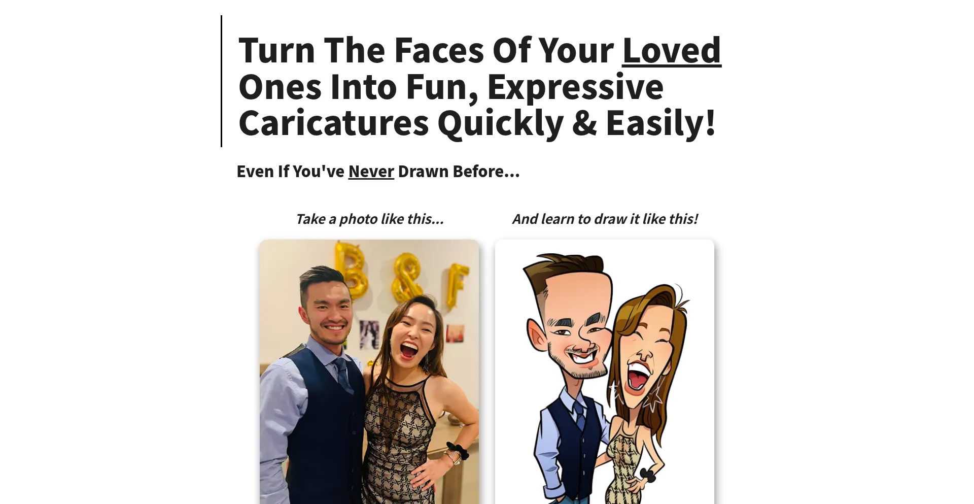 Website screenshot of Caricatureacademyonline.com