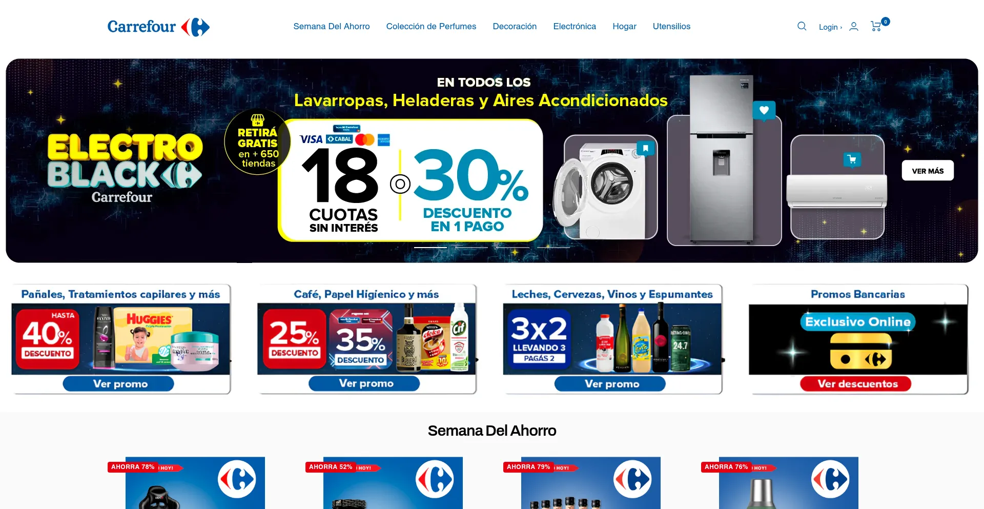 Website screenshot of Carrefour-ofc.com