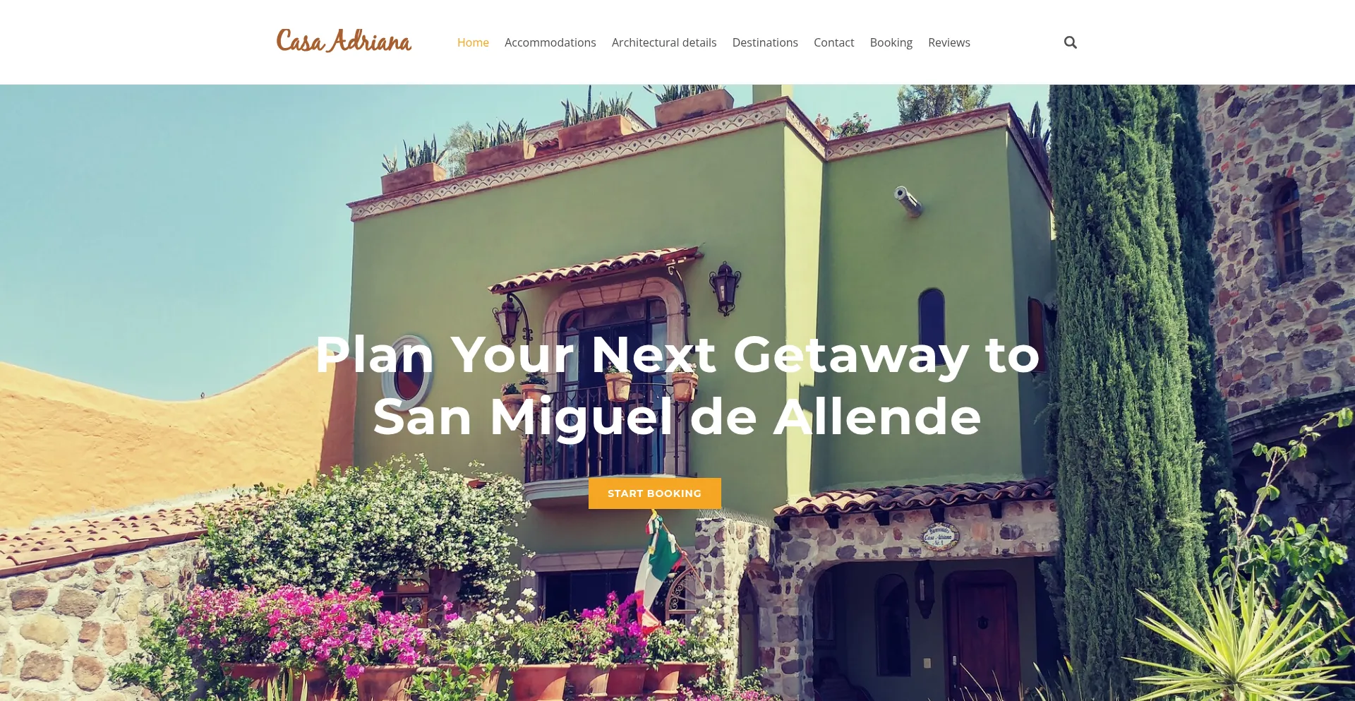 Website screenshot of Casaadriana.com