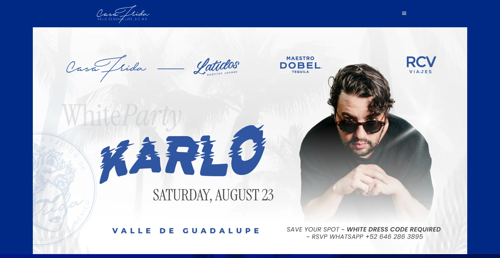 Website screenshot of Casafridavalle.com