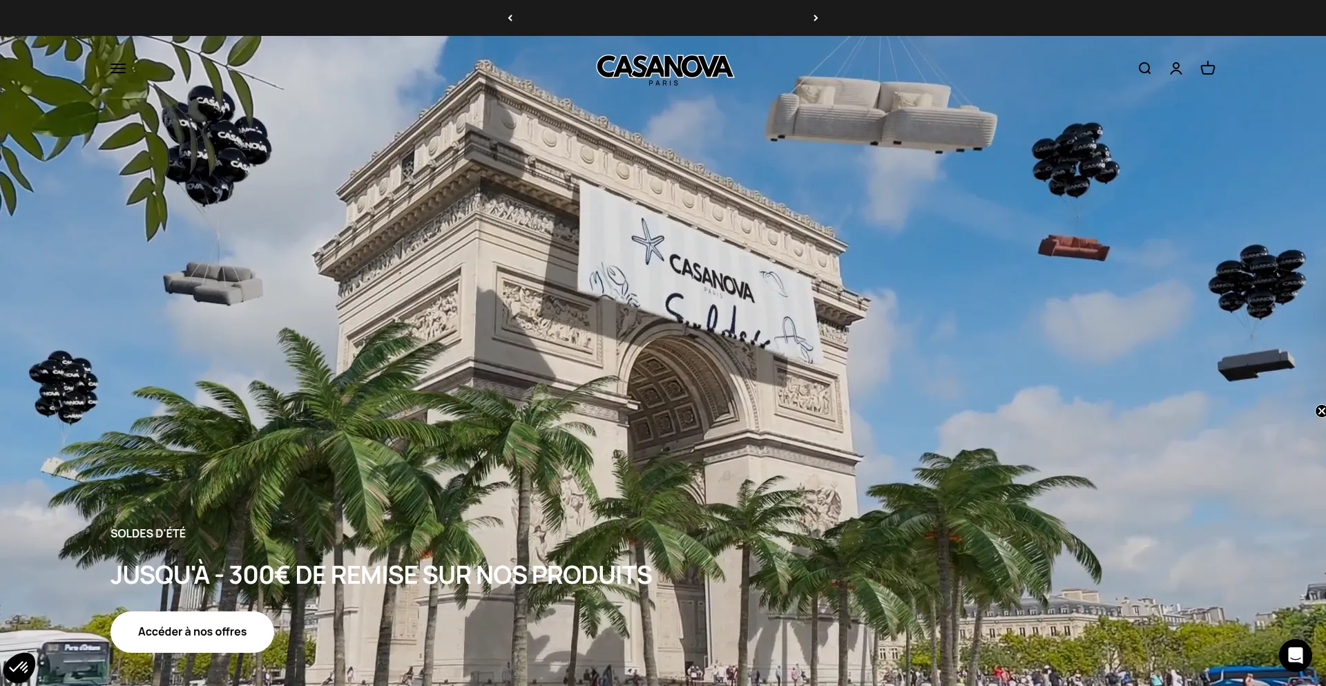 Website screenshot of Casanovaparis.fr