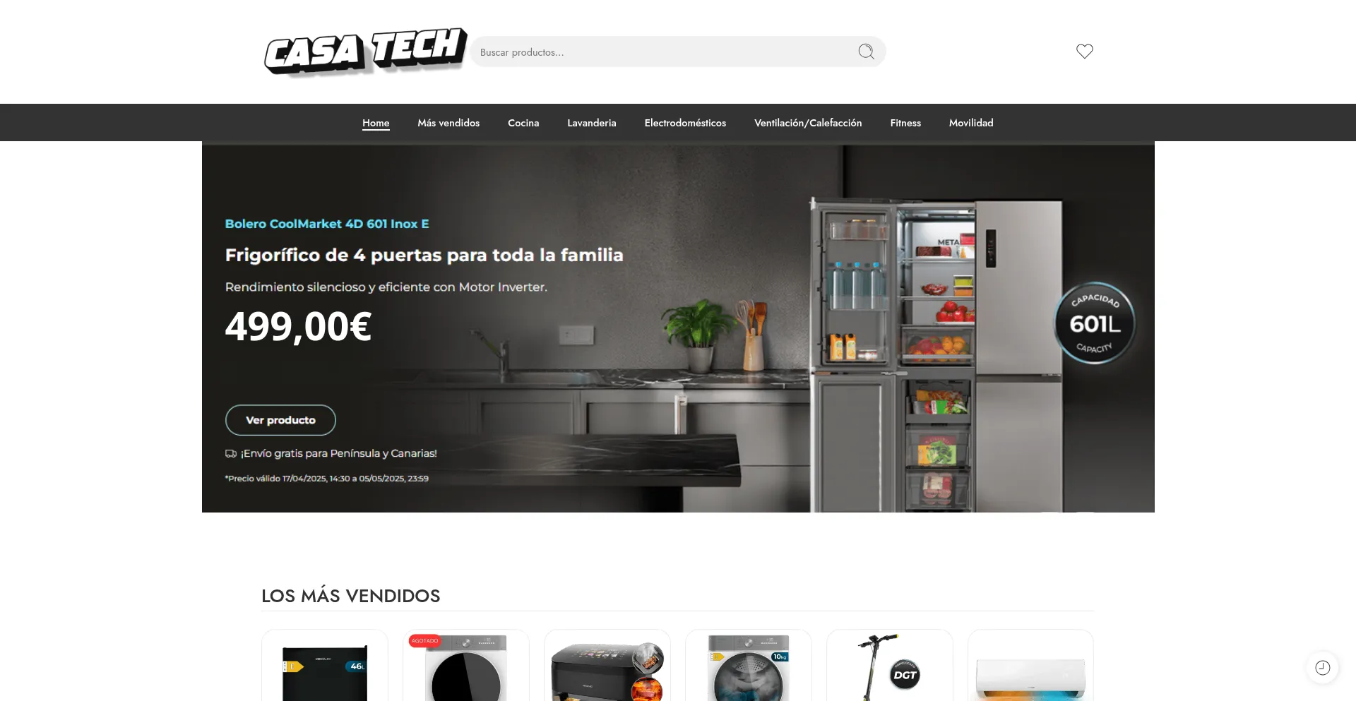 Website screenshot of Casatech-es.com
