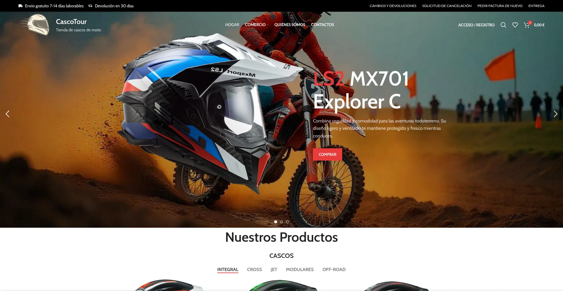 Website screenshot of Cascotour.com