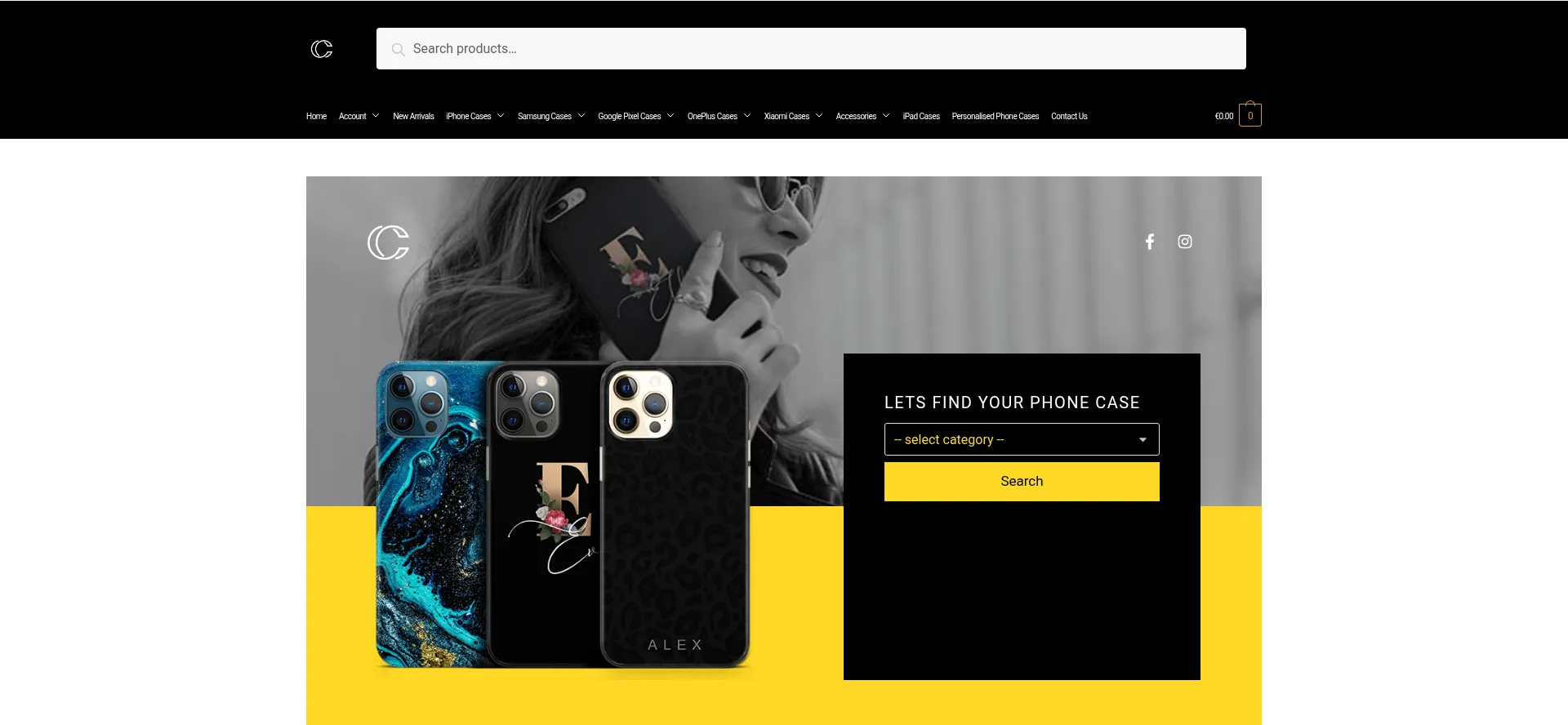 Caseface.ie Screenshot
