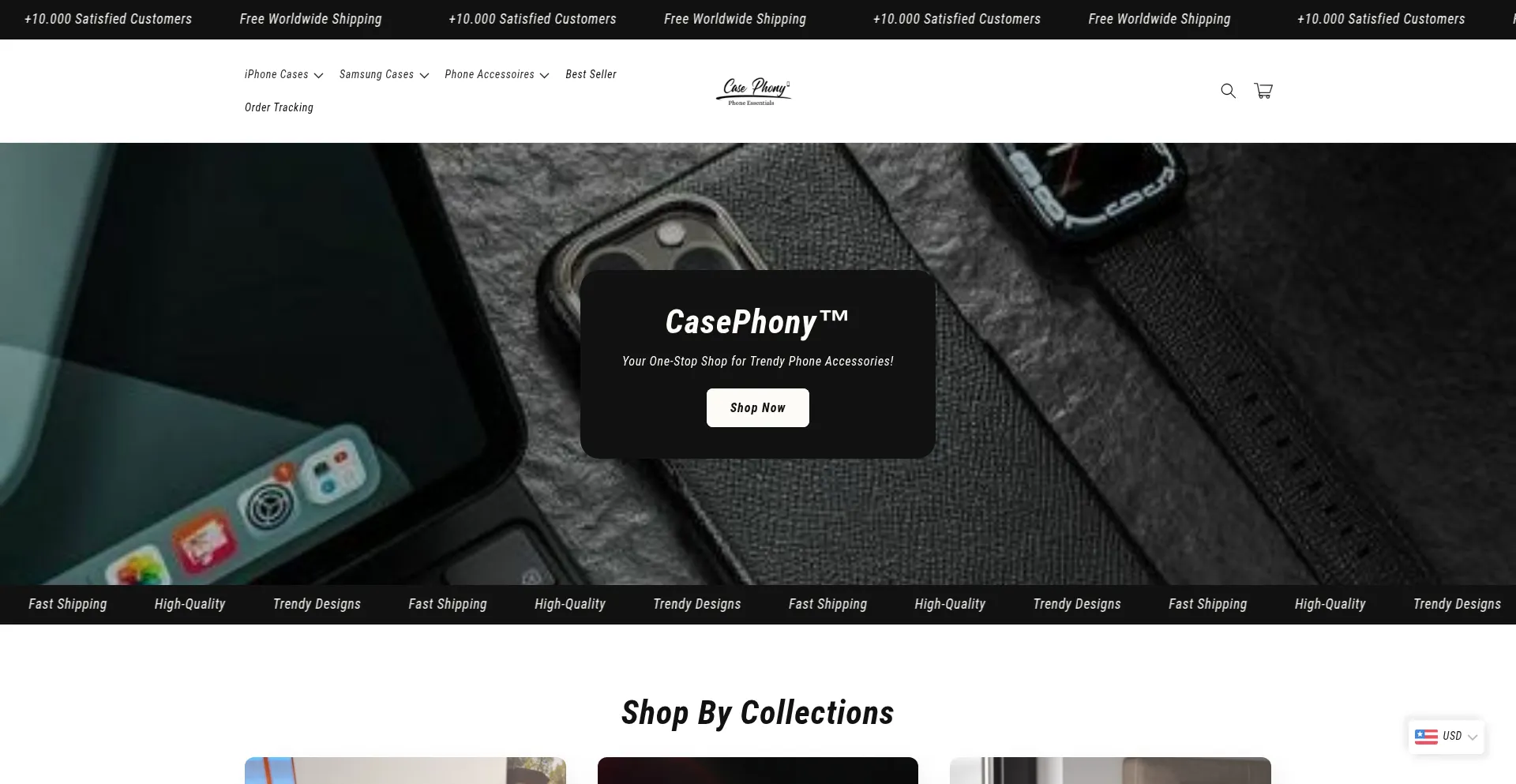 Website screenshot of Casephony.com
