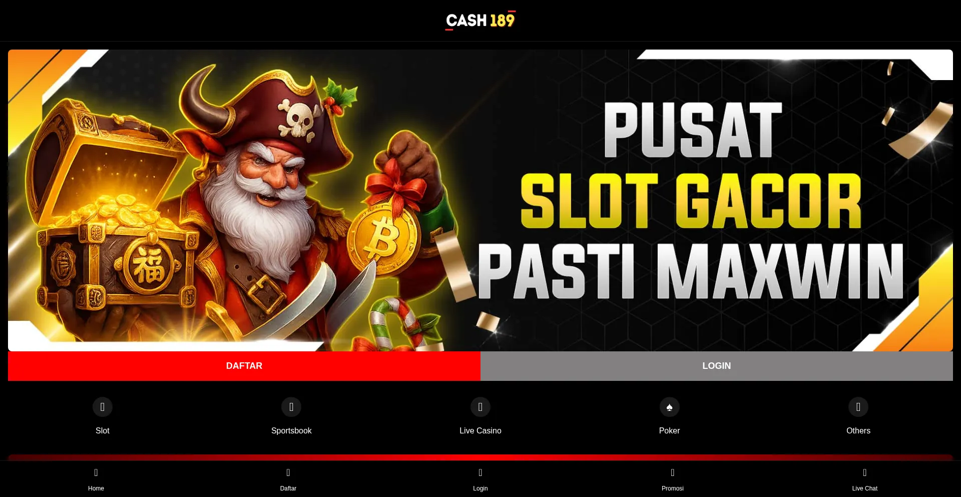 Website screenshot of Cash189link.com