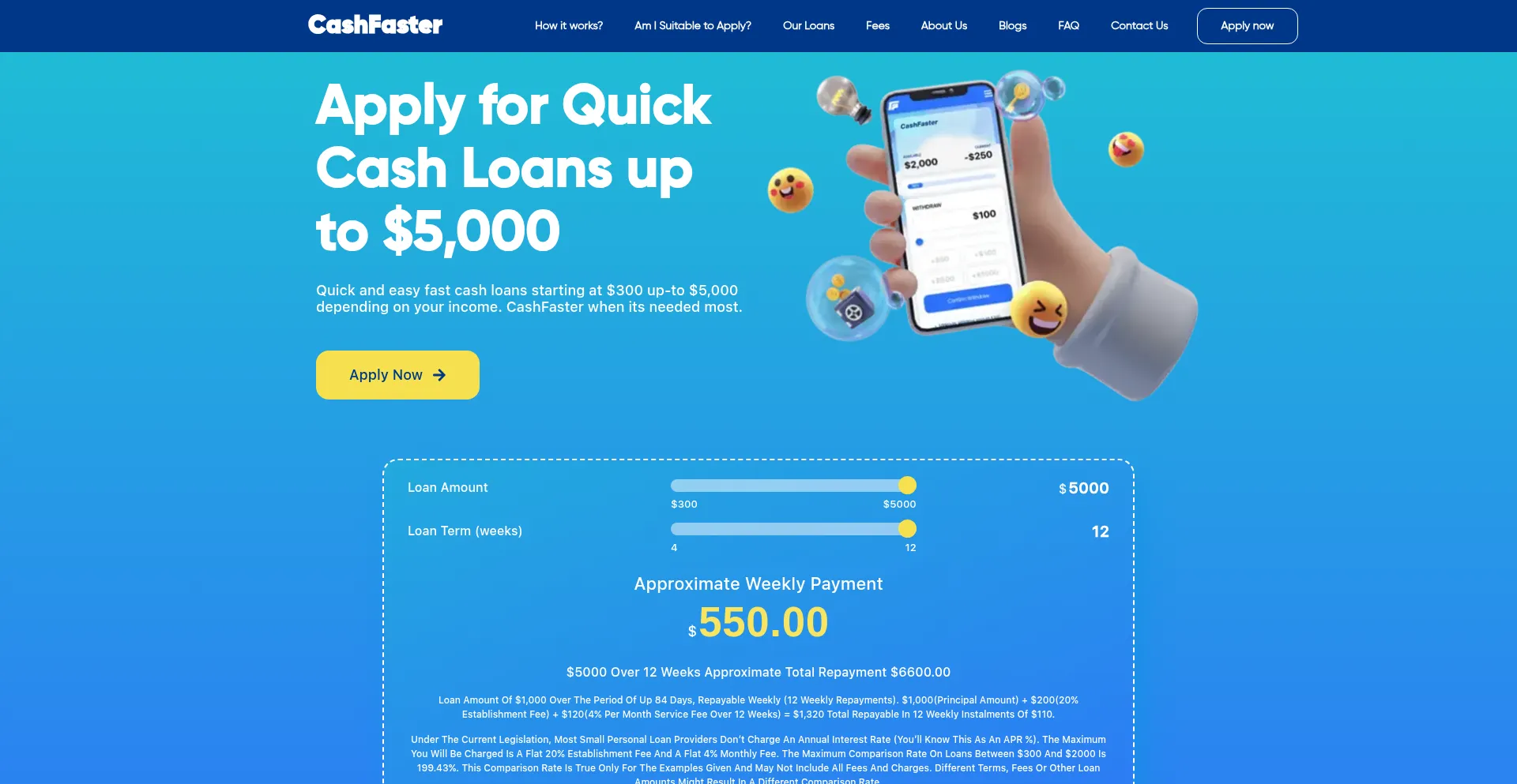 Cashfaster.com.au Screenshot