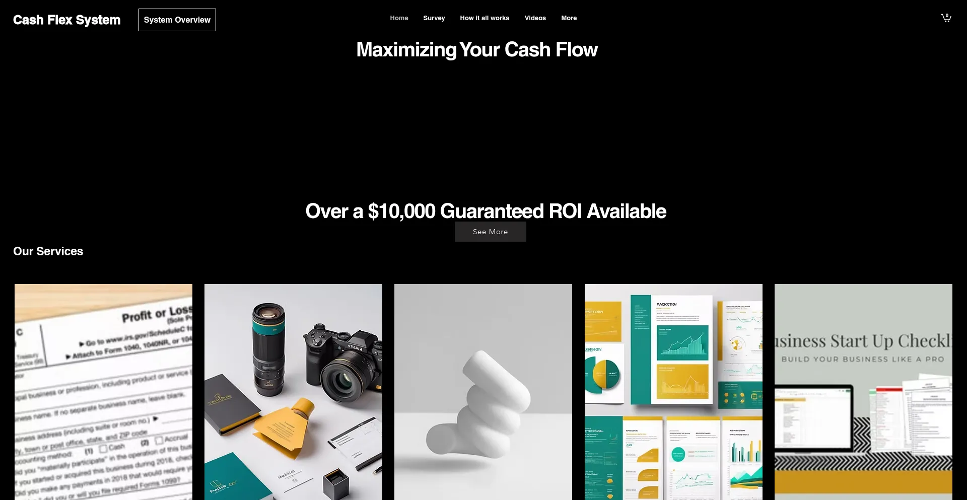 Website screenshot of Cashflexsystem.com