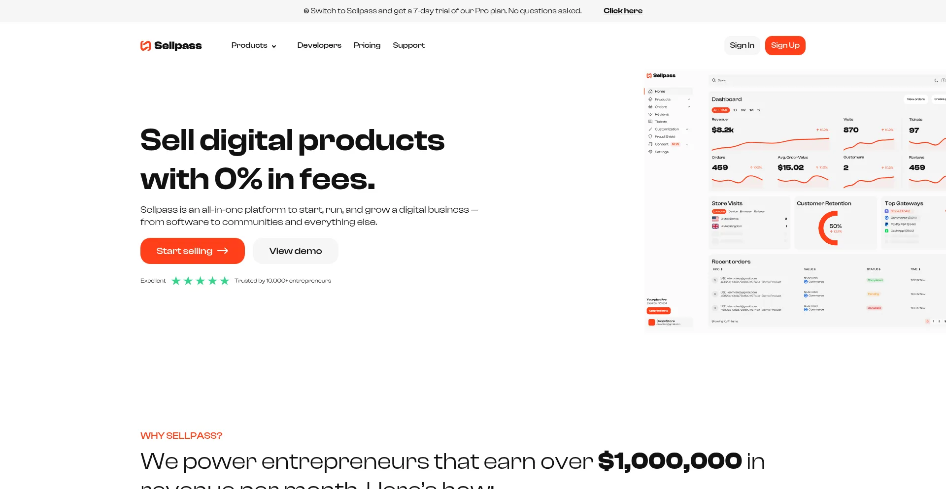 Cashwaves.sellpass.io Screenshot