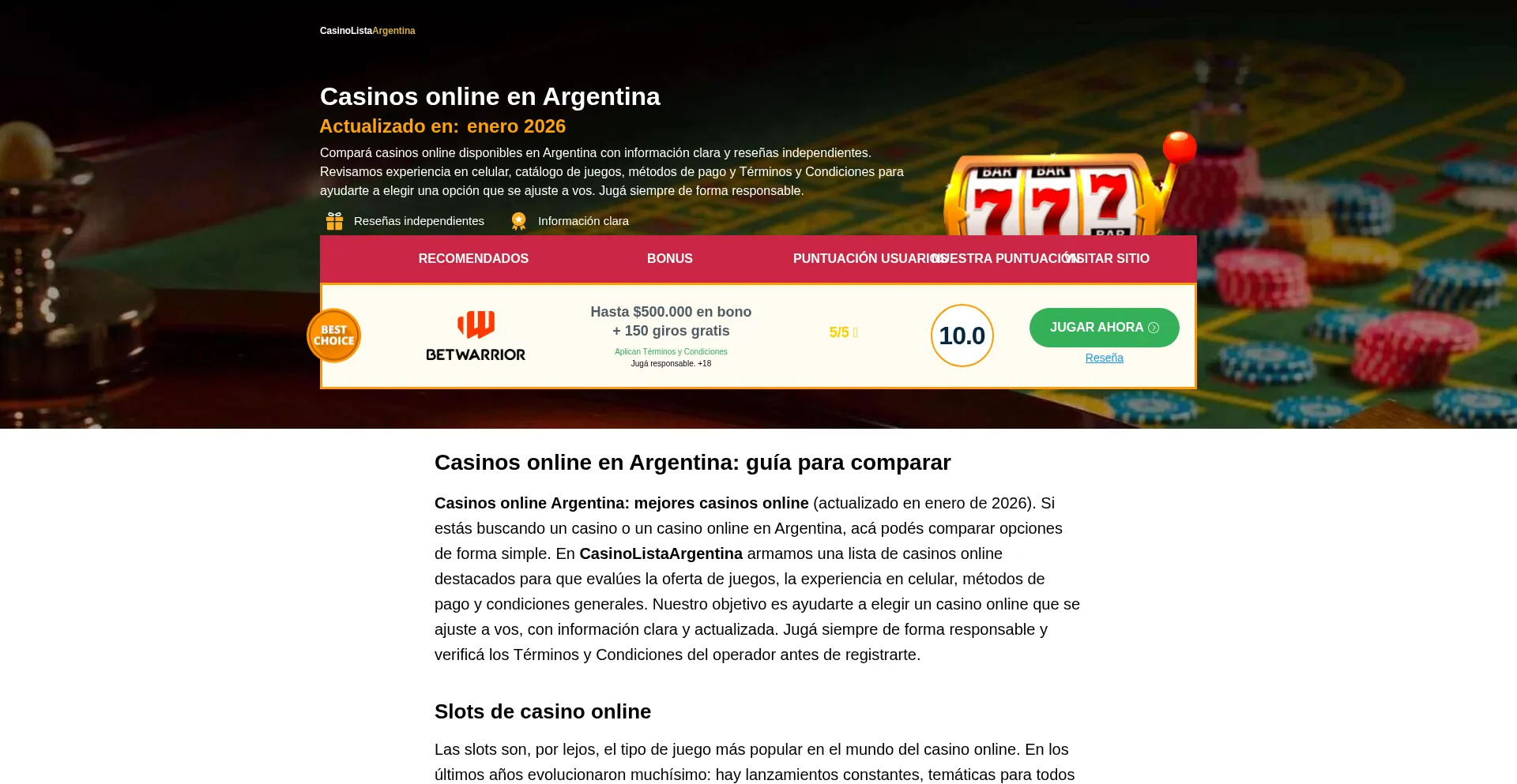 Casinolistaargentina.com