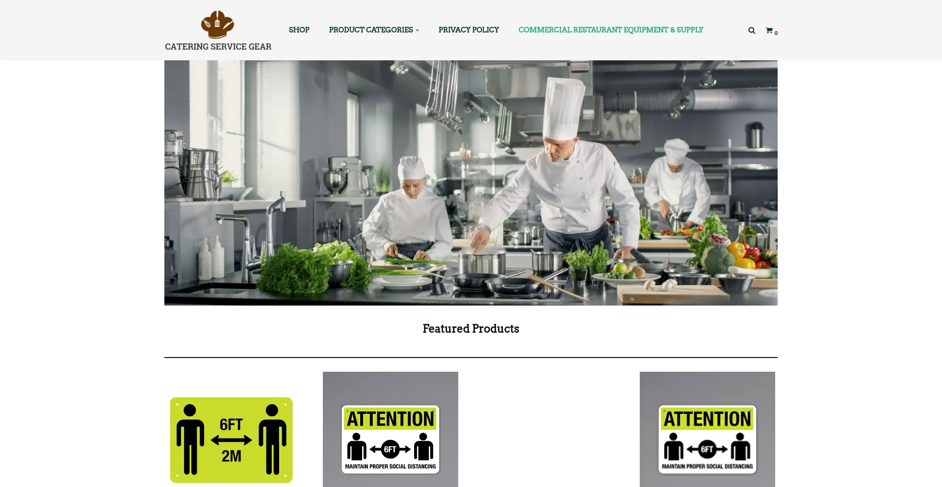 Website screenshot of Cateringservicegear.com
