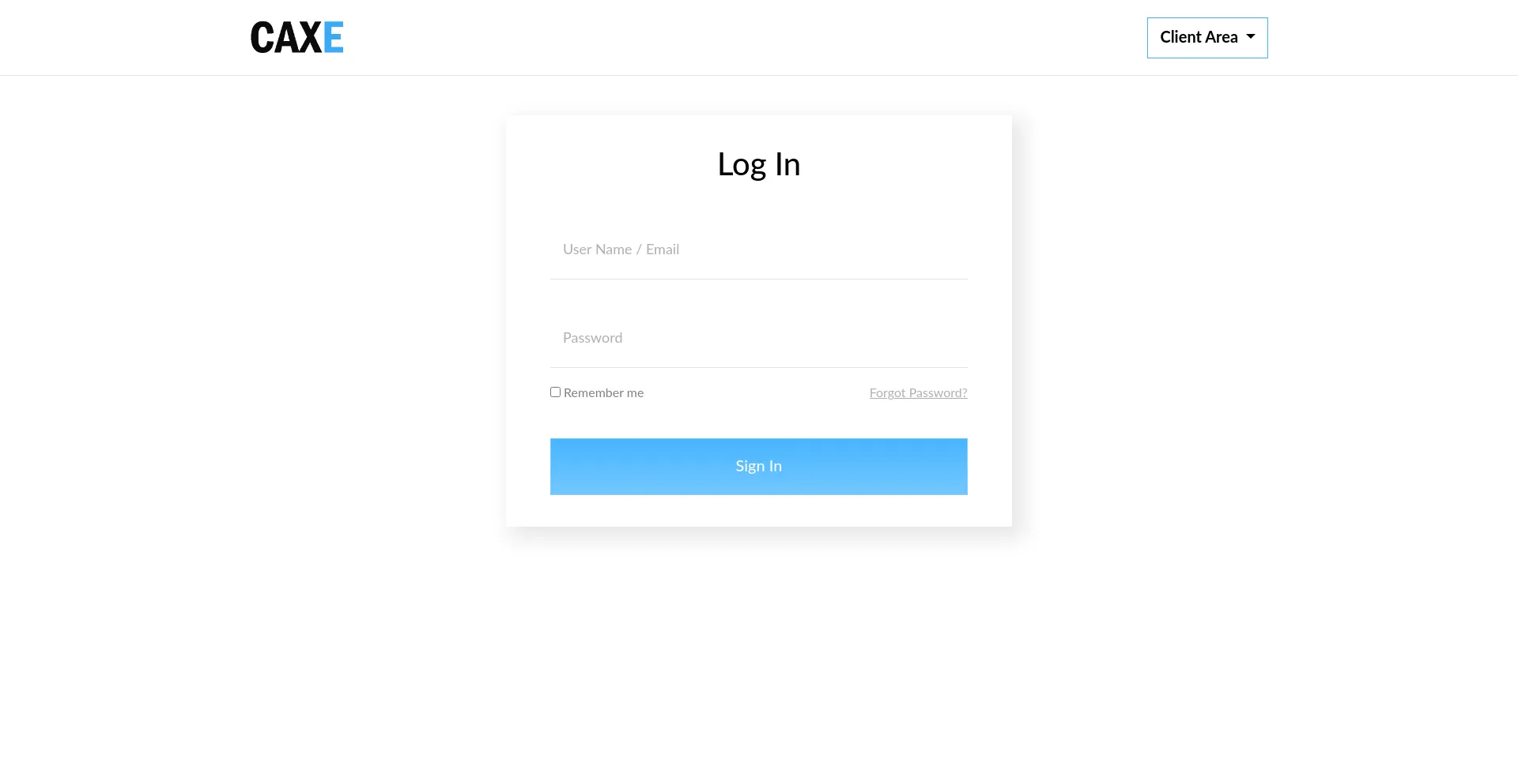 Website screenshot of Cax-e.com