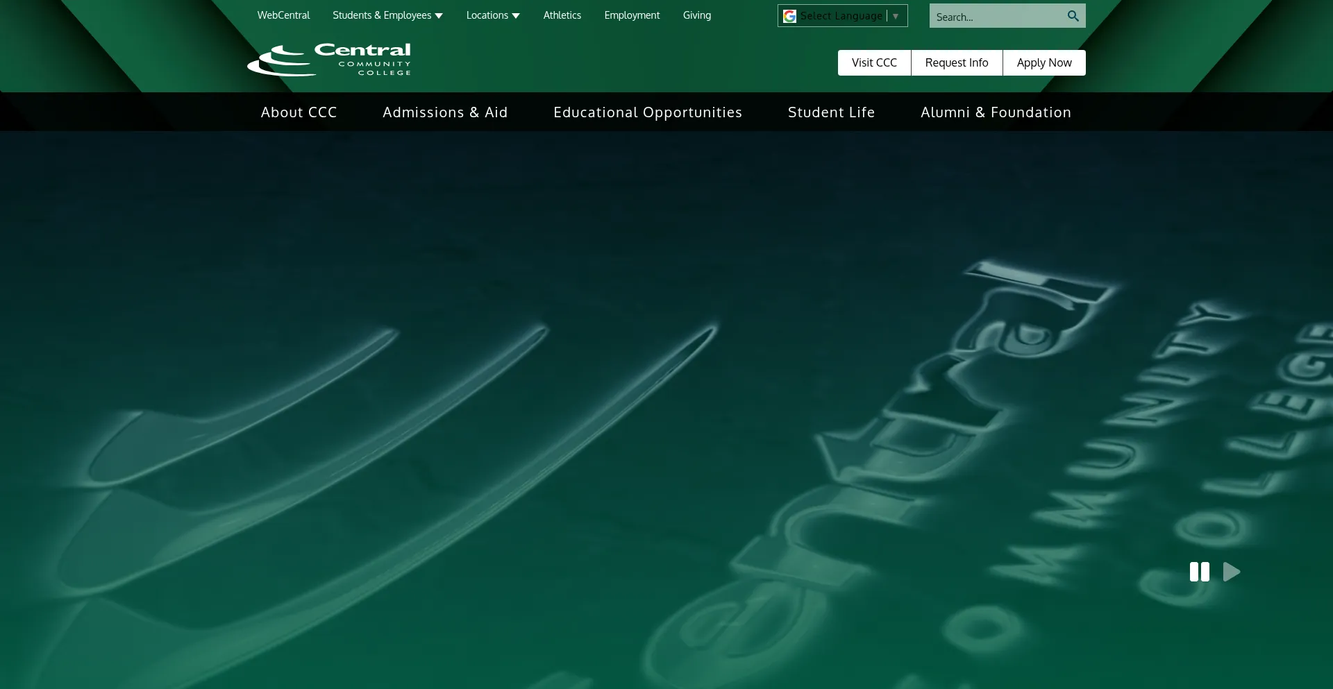 Cccneb.edu Screenshot
