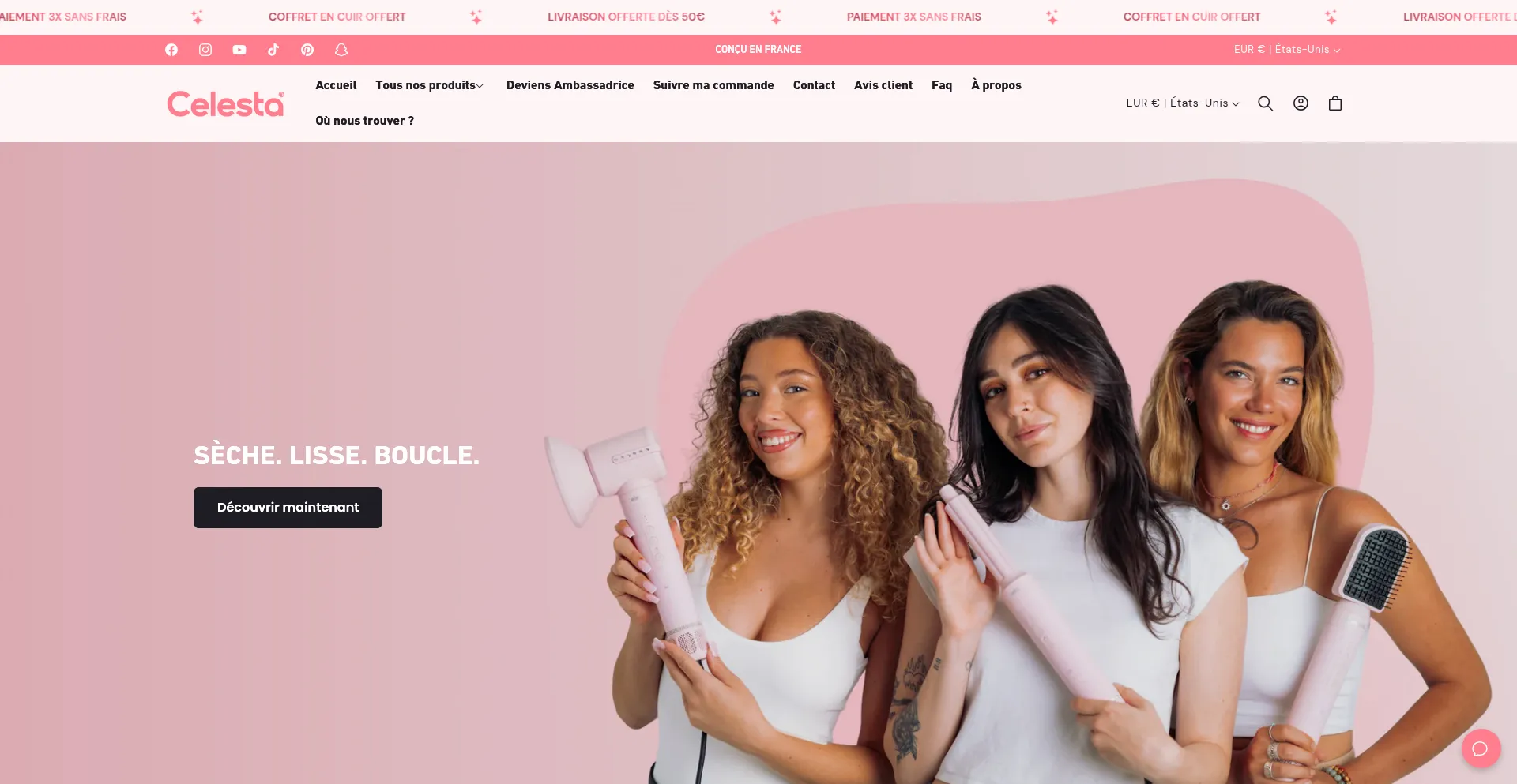 Website screenshot of Celesta-fr.fr