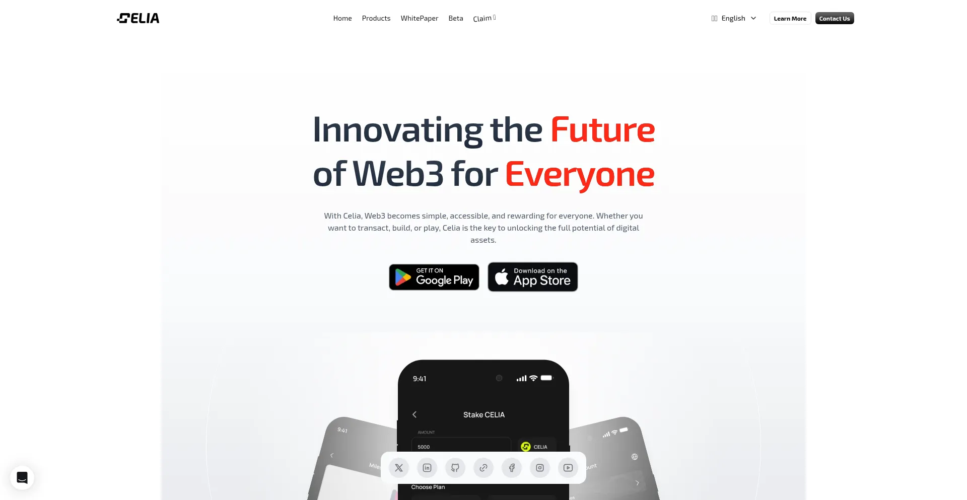 Website screenshot of Celia.ltd