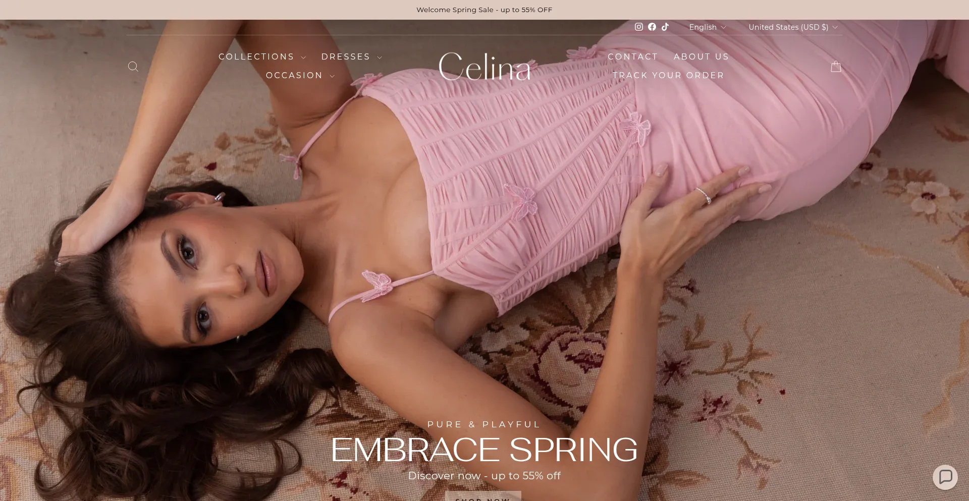 Website screenshot of Celinathelabel.com