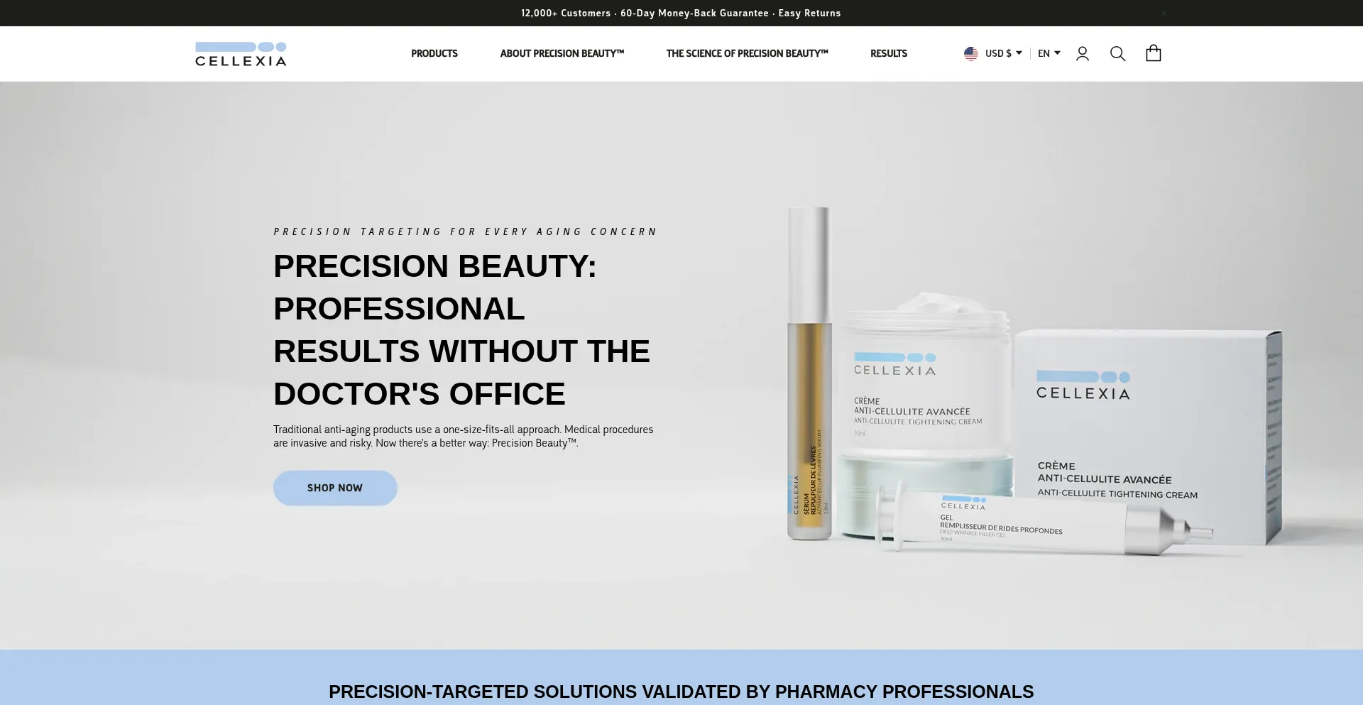 Website screenshot of Cellexialabs.com