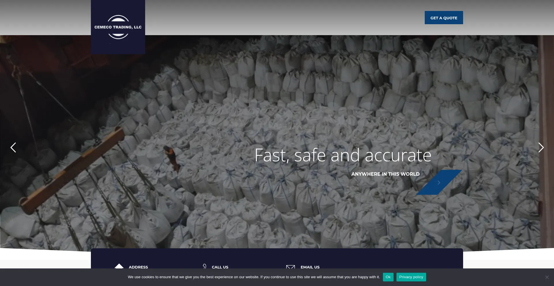 Website screenshot of Cemecotx.com