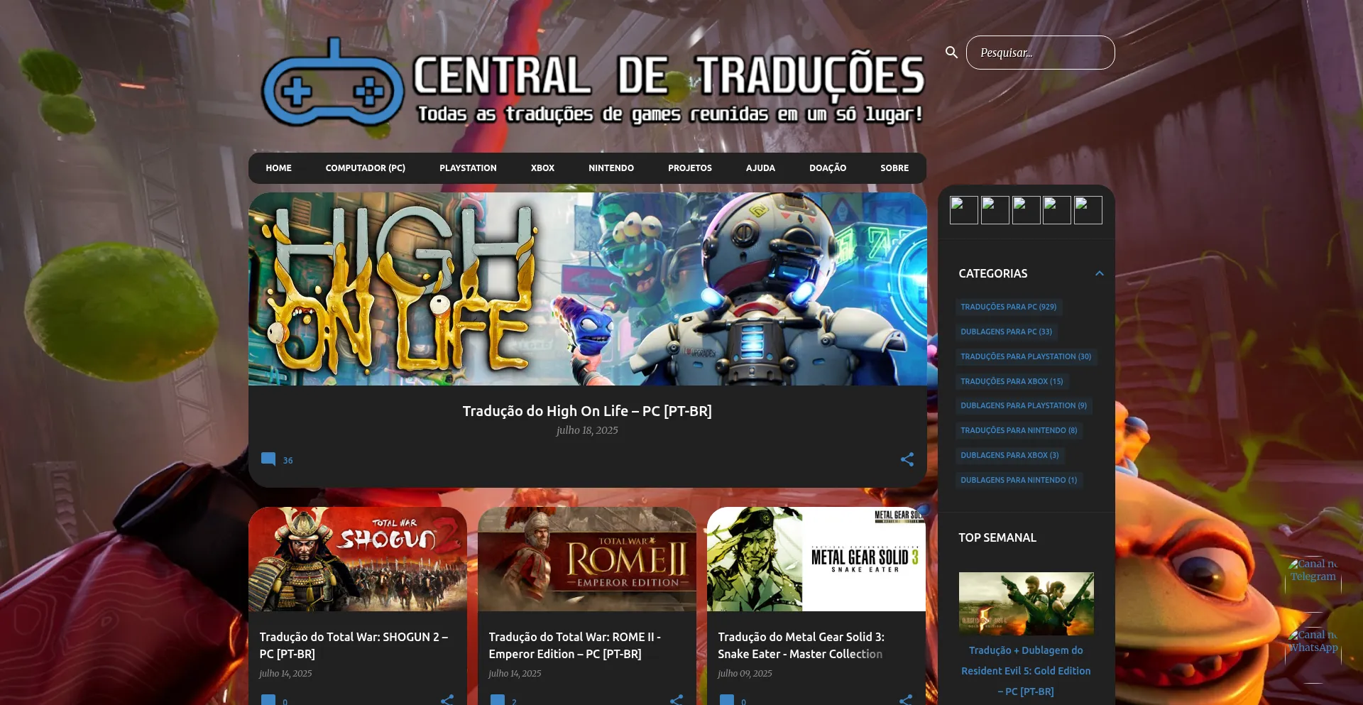 Website screenshot of Centraldetraducoes.net.br