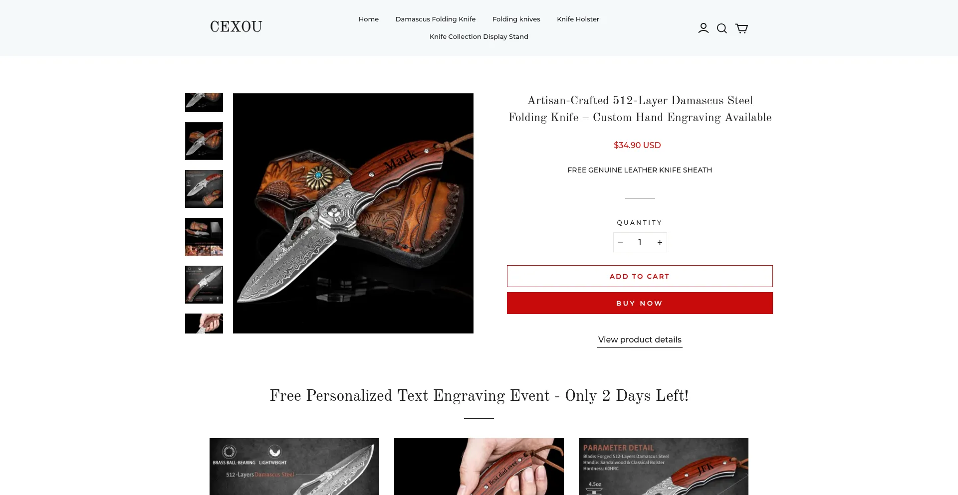 Website screenshot of Cexou.com