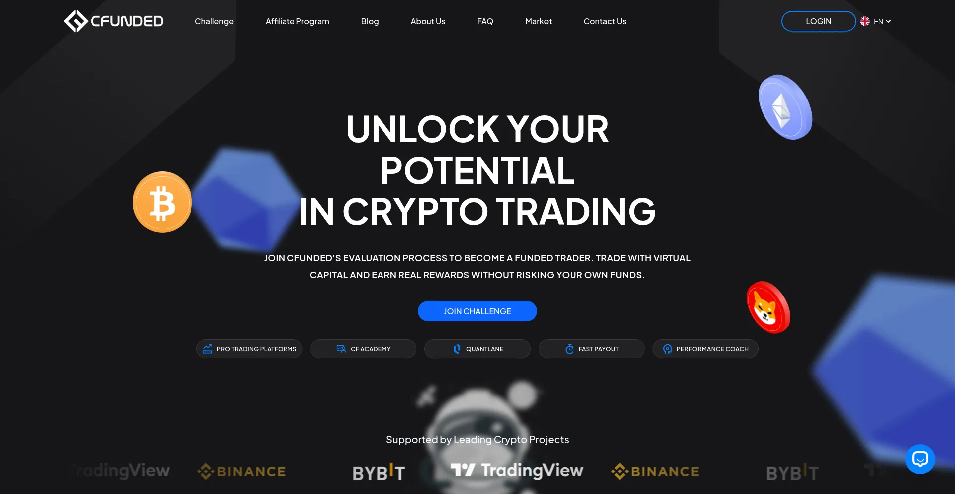 Website screenshot of Cfunded.com