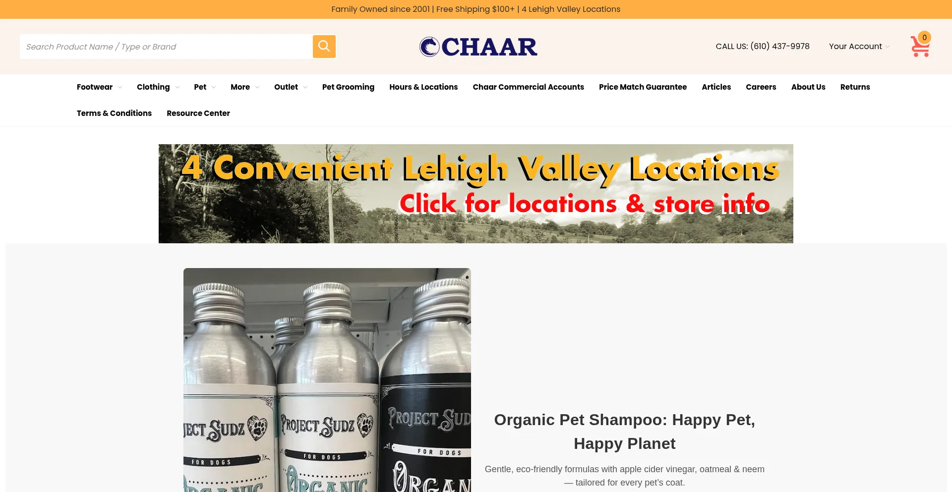 Website screenshot of Chaar.us