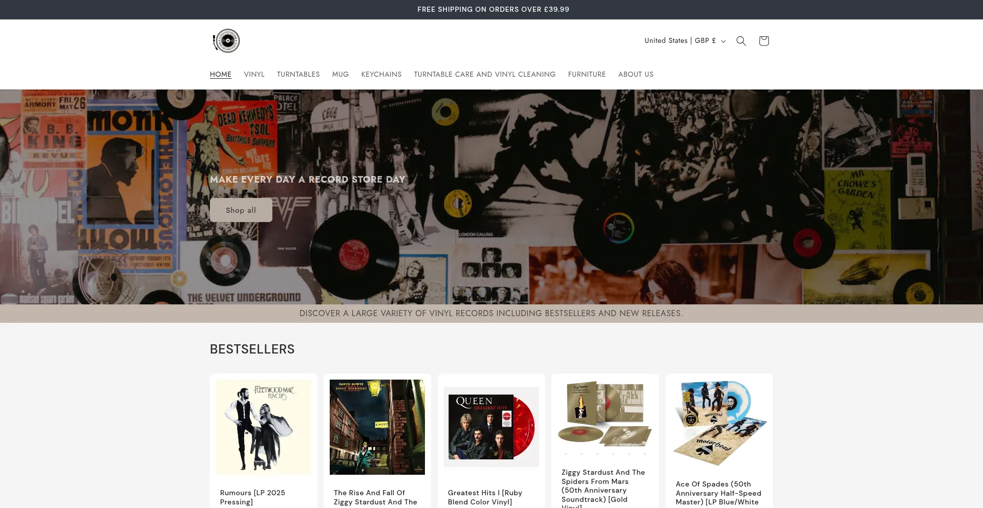 Website screenshot of Chahalvinyl.com