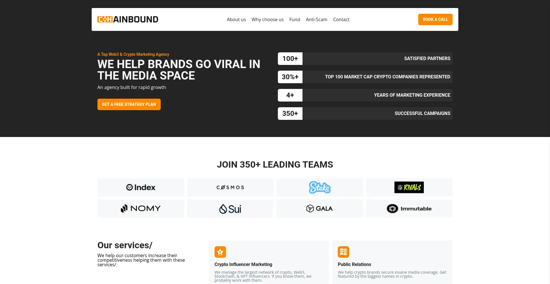 Website screenshot of Chainbound.org
