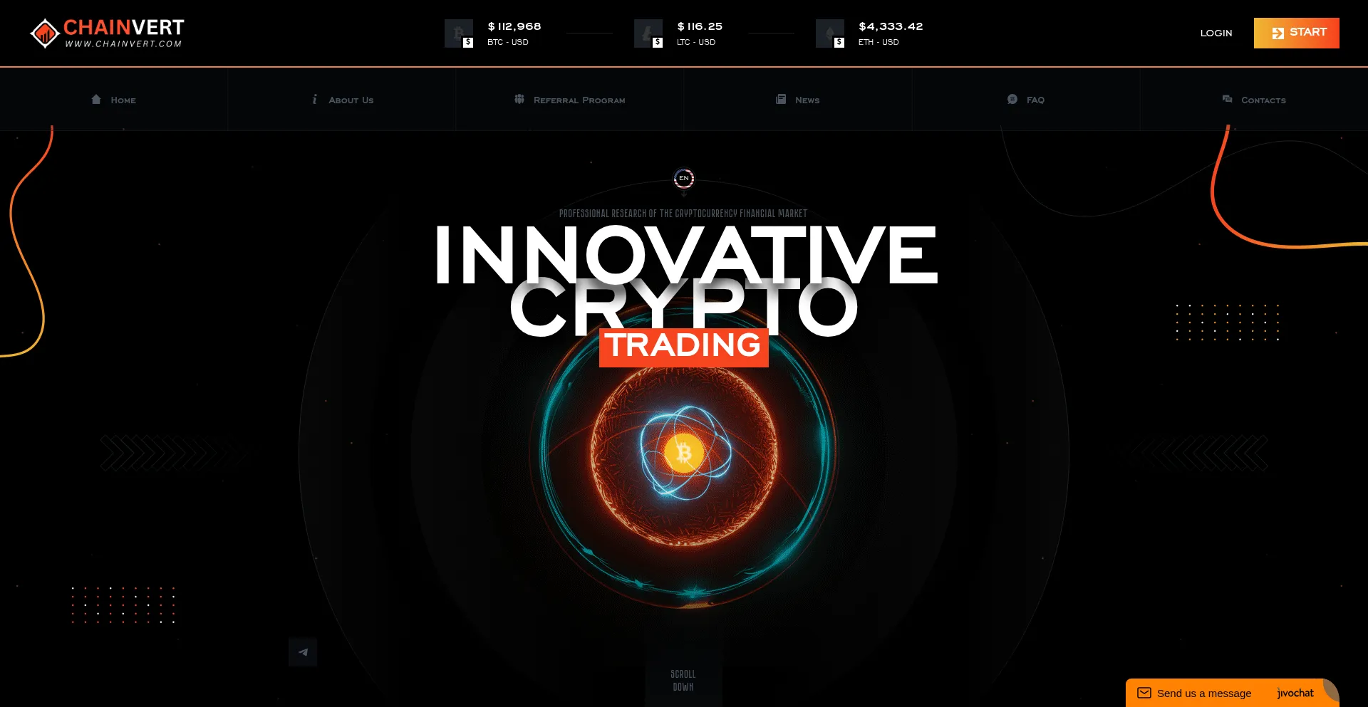 Website screenshot of Chainvert.com