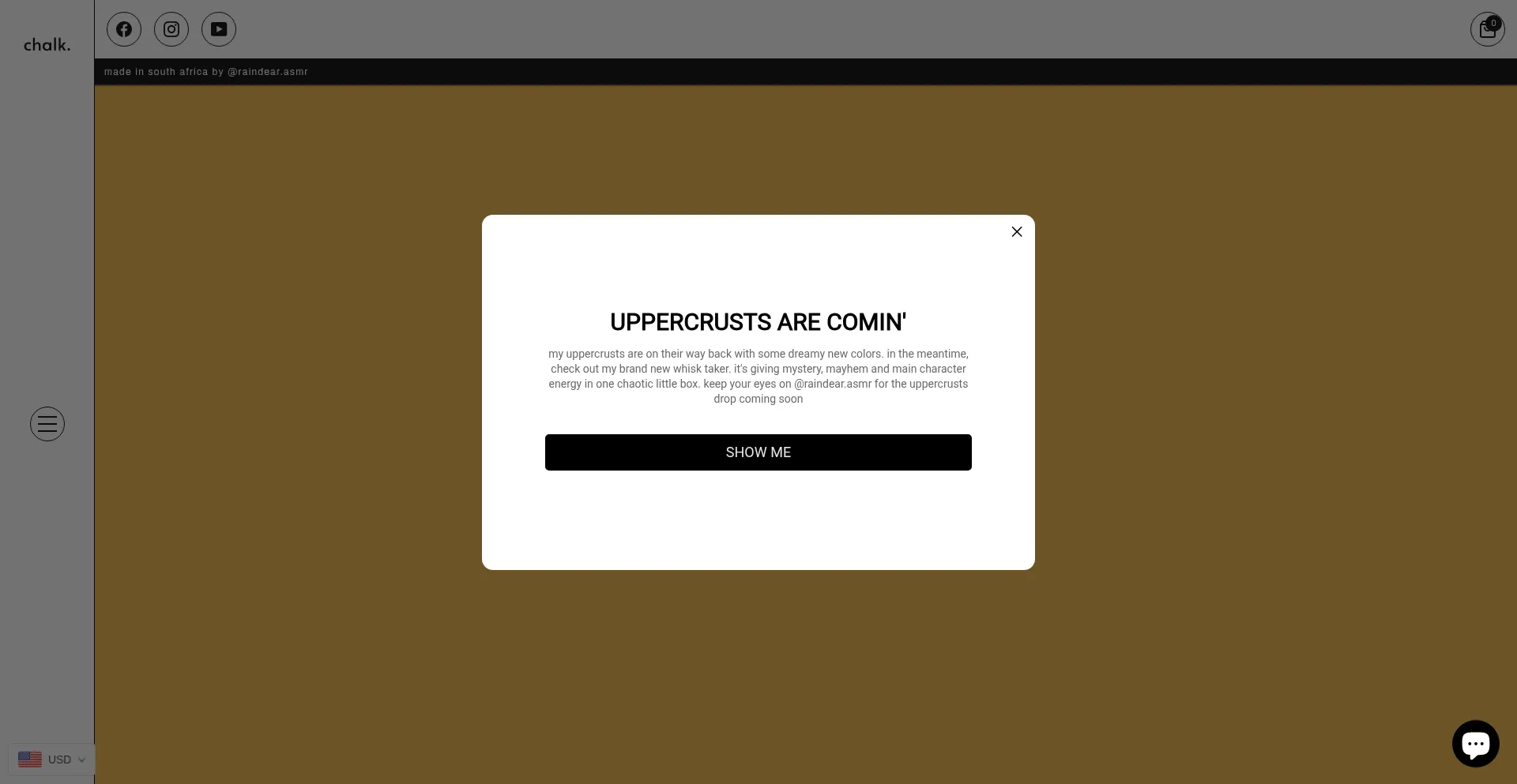 Website screenshot of Chalkdot.co