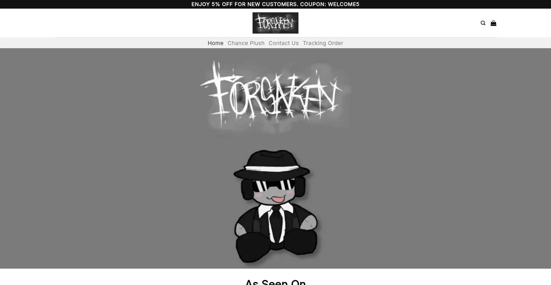 Website screenshot of Chanceplush.com