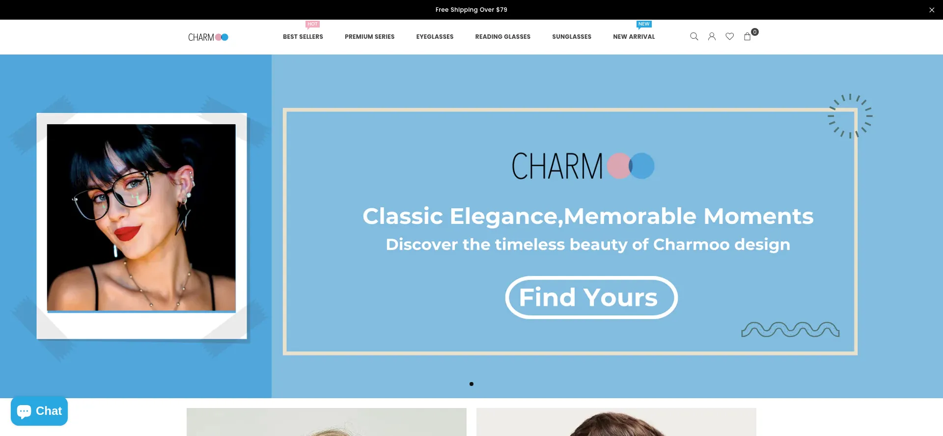 Website screenshot of Charmoo.com