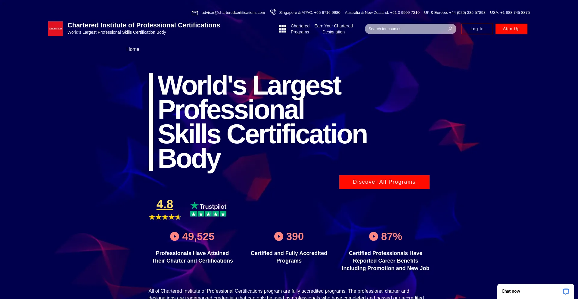 ¿És Seguro y Confiable Charteredcertifications.com?