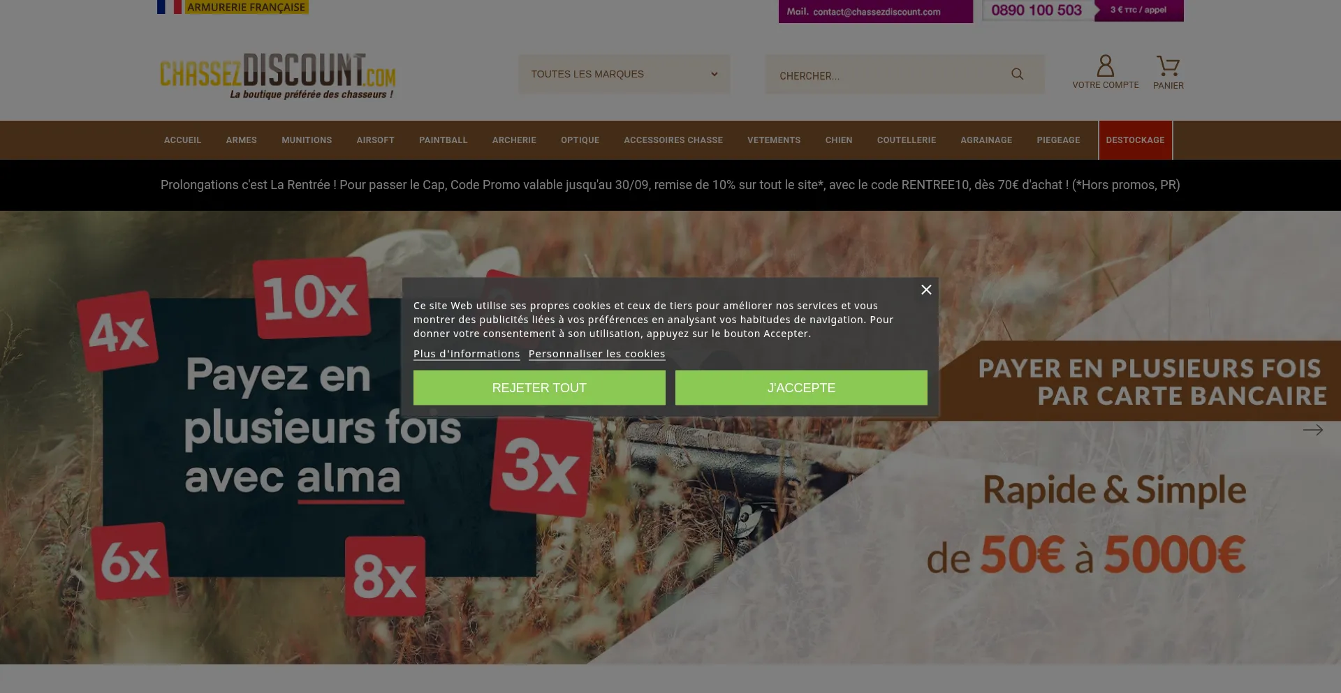 Chassezdiscount.com Screenshot