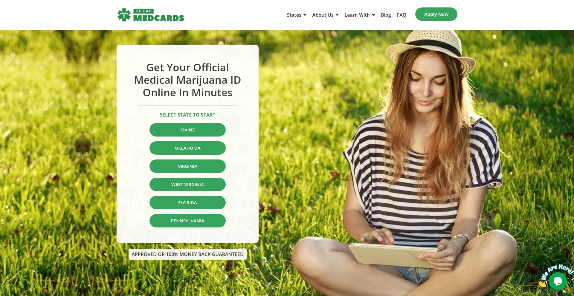 Website screenshot of Cheapmedcards.com