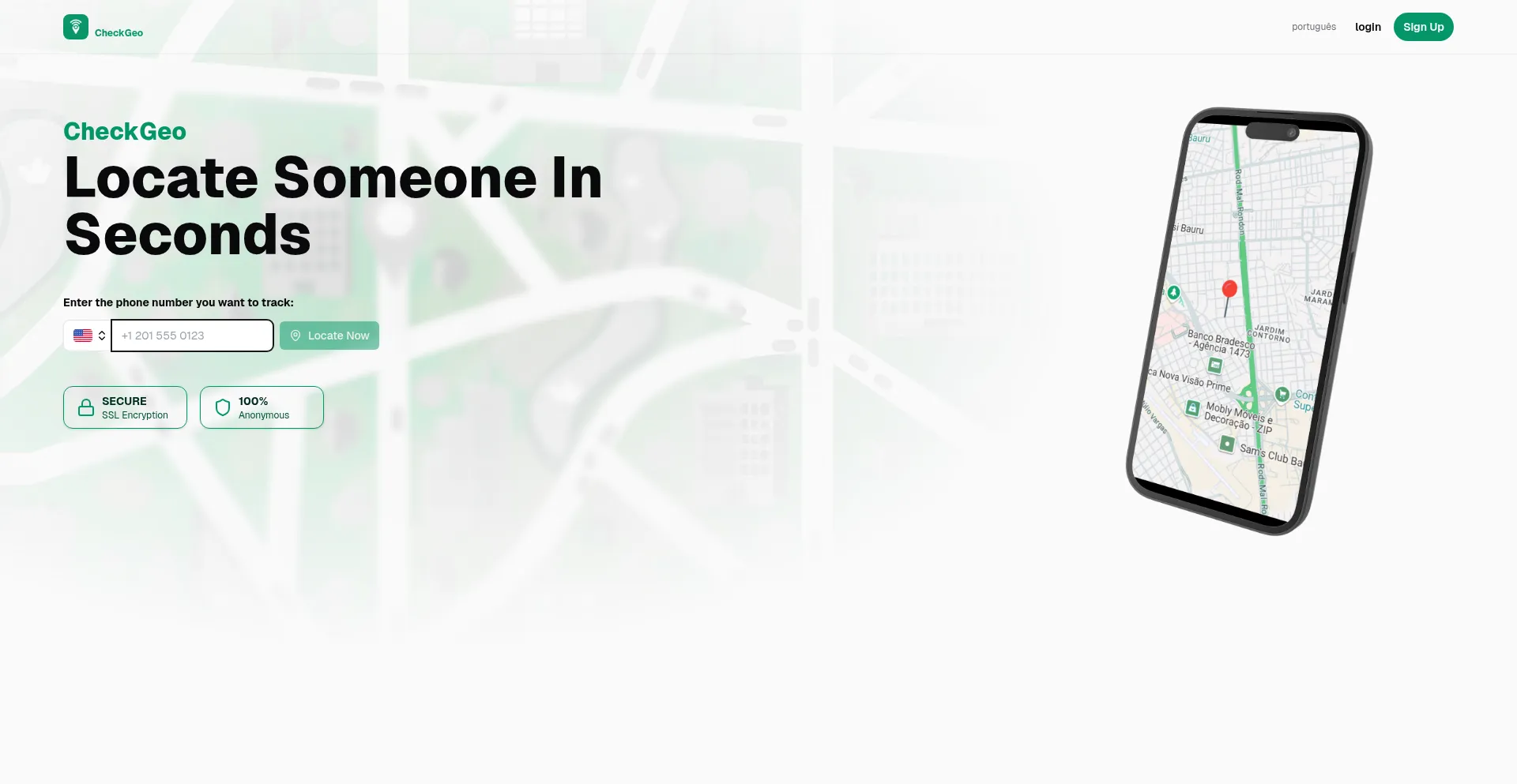 Website screenshot of Checkgeo.com