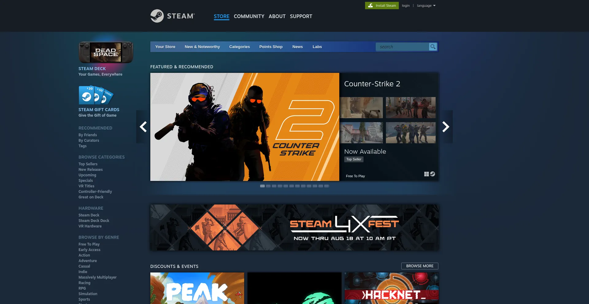 Website screenshot of Checkout.steampowered.com