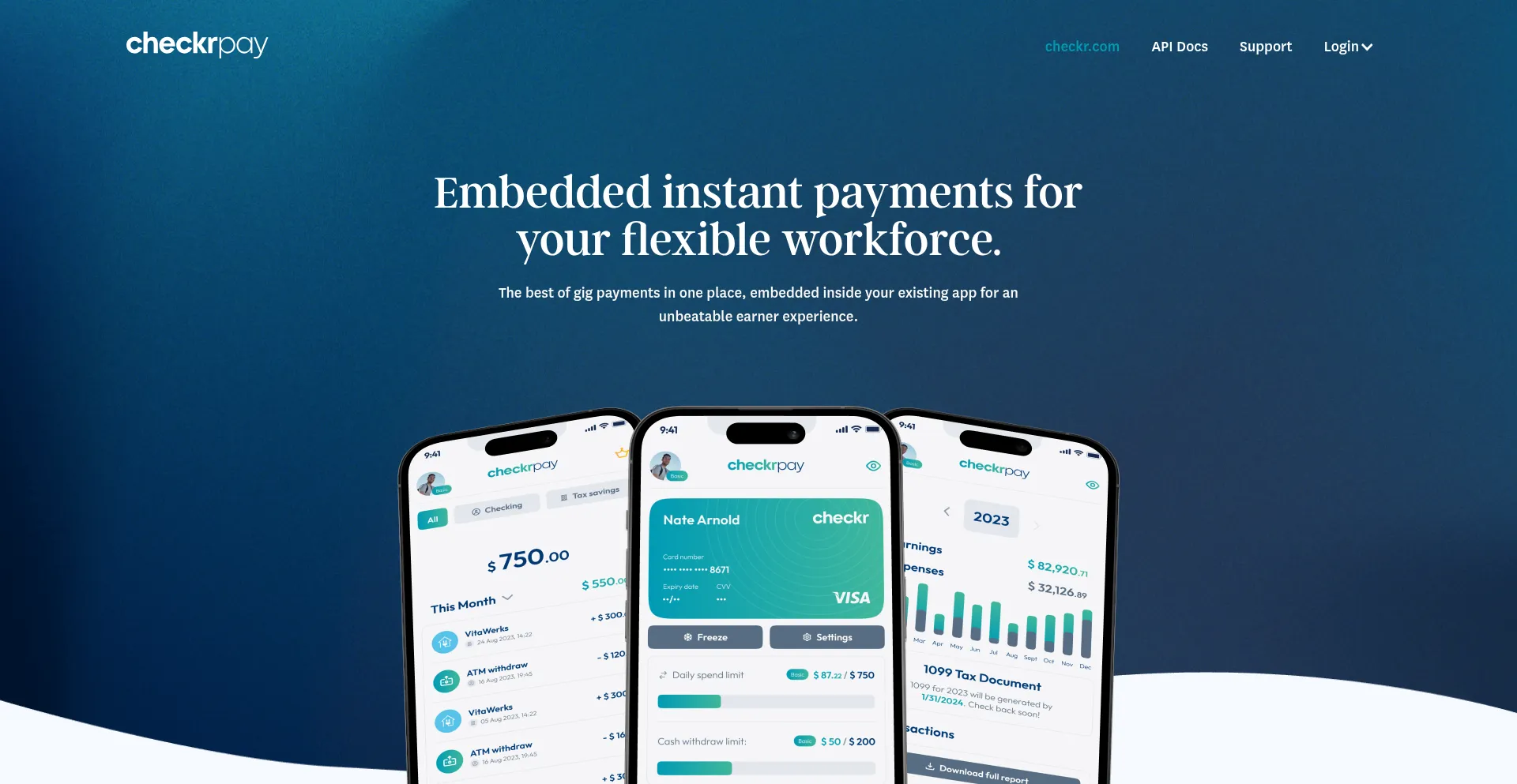 Website screenshot of Checkrpay.com