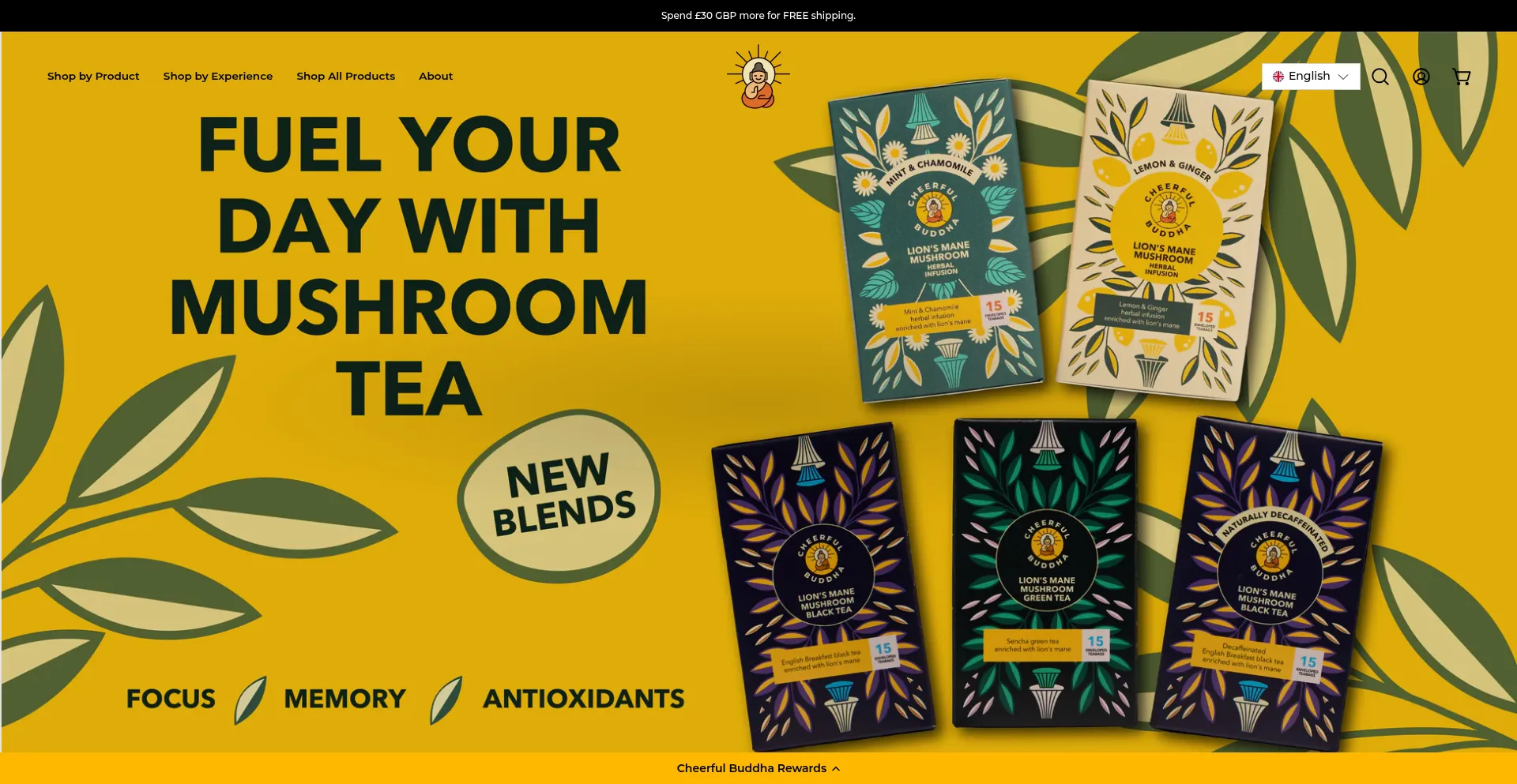 Website screenshot of Cheerfulbuddha.com