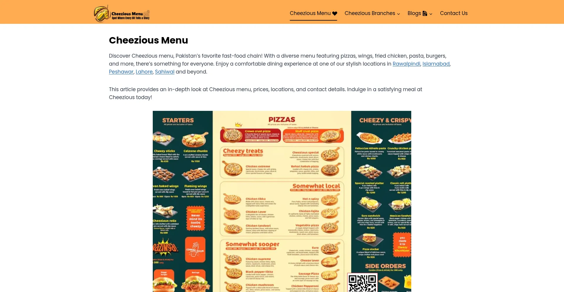 Cheezious-menu.com Screenshot