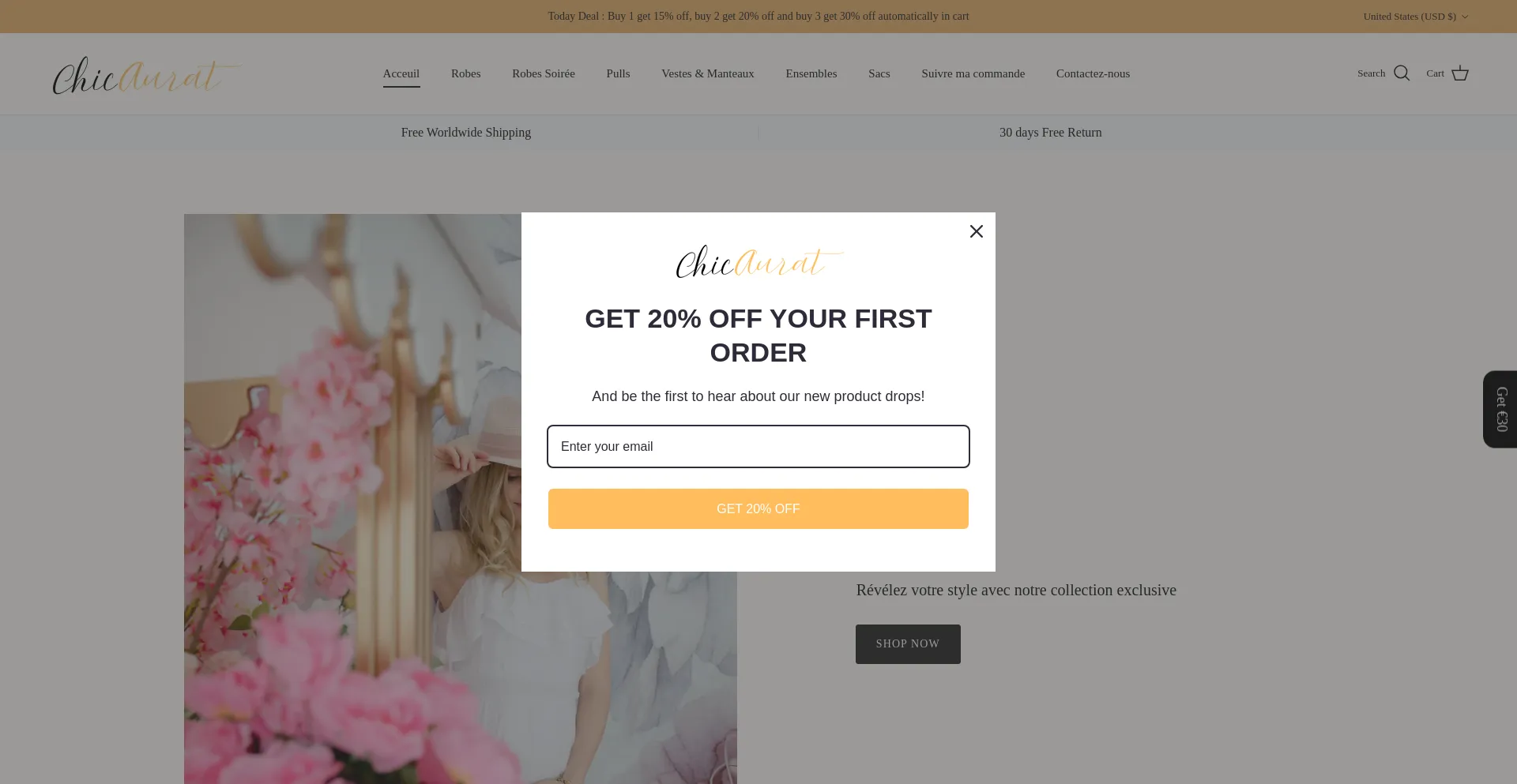 Website screenshot of Chicaurat.com