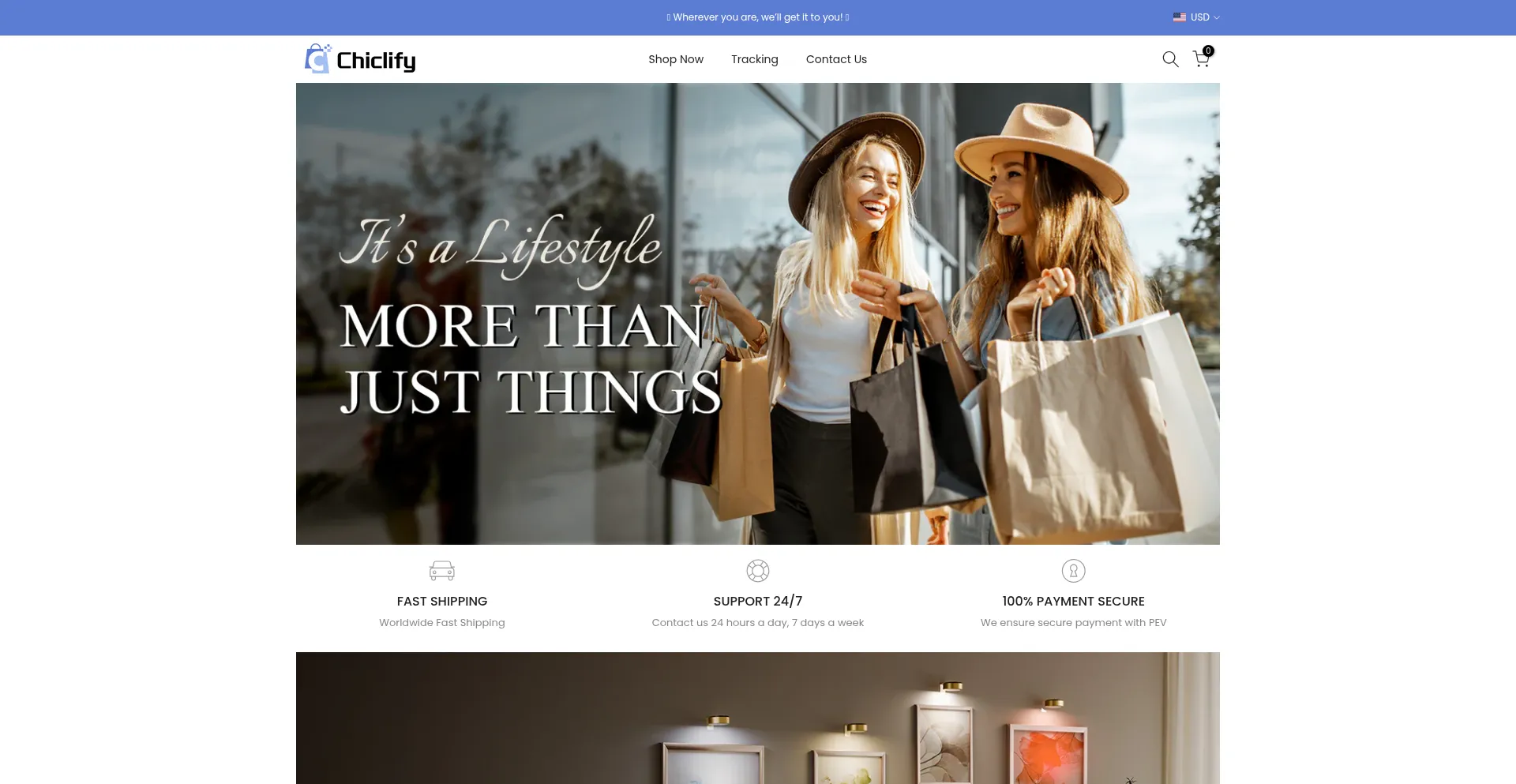 Website screenshot of Chiclify.com