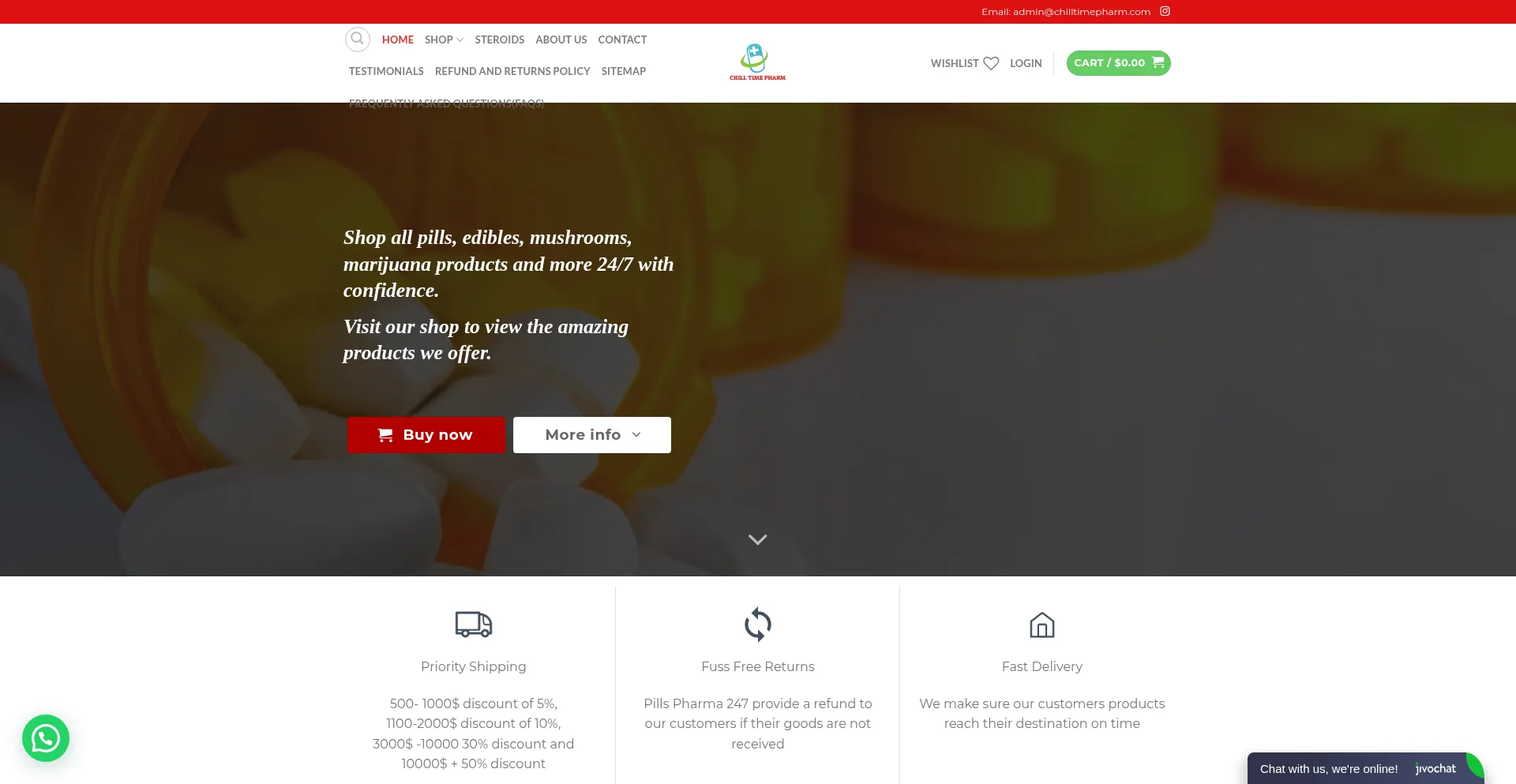 ¿És Seguro y Confiable Chilltimepharm.com?